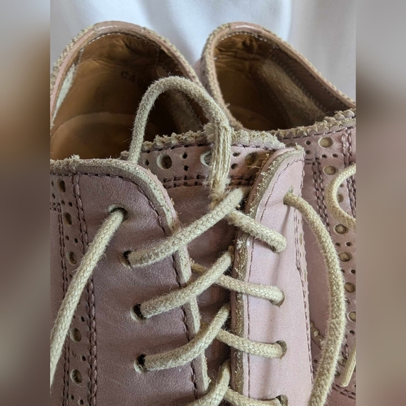 Fluevog Gateway Brandenburg pink brogue real leather size 5 - Picture 2 of 10